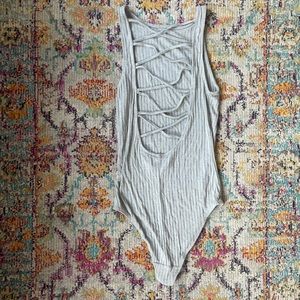 Heather grey Abercrombie & Fitch medium bodysuit.